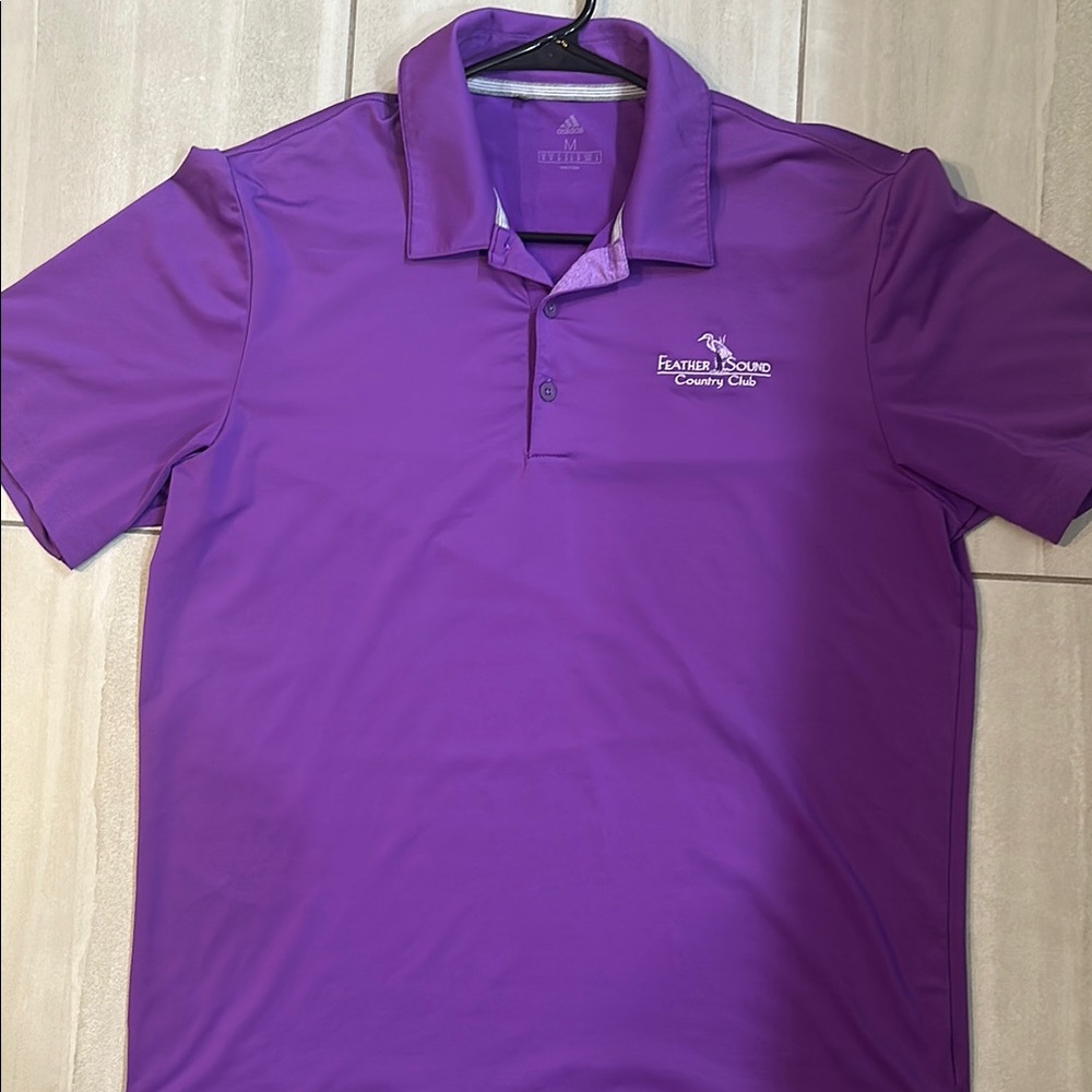 Purple Adidas Polo Shirt - Feather Sound Country Club